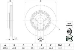 Bosch féktárcsa 0 986 479 G63
