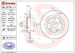 BREMBO Féktárcsa tömör Ø282mm 08. D718.11