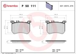 BREMBO fékbetét készlet P50 111