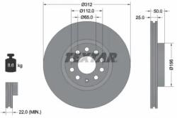 TEXTAR Féktárcsa szellőző Ø312mm 92120505