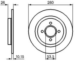 Bosch tömör féktárcsa Ø281mm 0 986 479 049