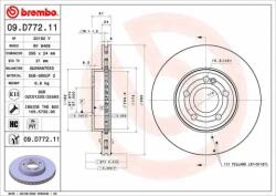 BREMBO féktárcsa 09. D772.11