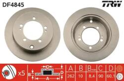 TRW Féktárcsa tömör Ø262mm DF4845