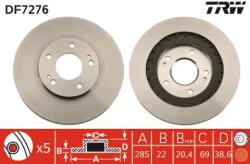 TRW szellőző féktárcsa Ø285mm DF7276