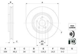 Bosch féktárcsa 0 986 479 H04