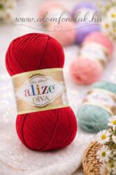alize Diva 106 - piros (akril fonal) (feh12)
