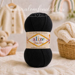 alize Baby Best 60 - fekete (10% bambusz, gyermek fonal) (best14)