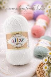 alize Diva 55 - Hófehér (akril fonal) (feh02)