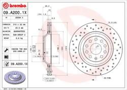 BREMBO féktárcsa perforált/belső hűtéses Ø310mm 09. A200.1X
