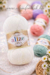 alize Diva 1055 - cukor fehér (akril fonal) (feh01)