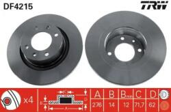 TRW Féktárcsa tömör Ø276mm DF4215