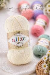alize Diva 62 - világos krém (akril fonal) (feh03)
