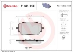 BREMBO fékbetét készlet P50 148