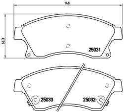 BREMBO fékbetét készlet, tárcsafék P59 076X