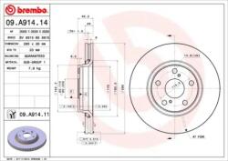 BREMBO Féktárcsa szellőző Ø295mm 09. A914.11