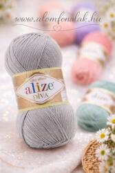 alize Diva 168 - világos szürke (akril fonal) (lil35)