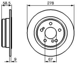 Bosch tömör féktárcsa Ø277, 8mm 0 986 478 565