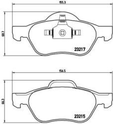 BREMBO fékbetét készlet, tárcsafék P68 048
