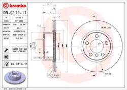 BREMBO Féktárcsa szellőző Ø300mm 09. C114.11