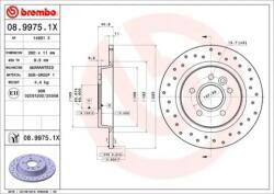 BREMBO féktárcsa perforált Ø280mm 08.9975. 1X