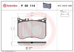 BREMBO fékbetét készlet P50 114