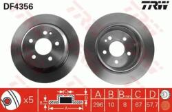 TRW Féktárcsa tömör Ø296mm DF4356