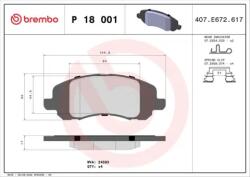 BREMBO fékbetét készlet P18 001