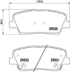 BREMBO fékbetét készlet, tárcsafék P30 081