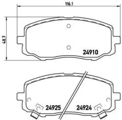 BREMBO fékbetét készlet, tárcsafék P30 045