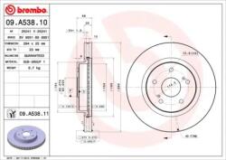 BREMBO Féktárcsa szellőző Ø294mm 09. A538.11