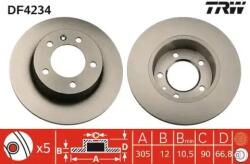 TRW Féktárcsa tömör Ø305mm DF4234