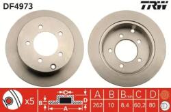 TRW Féktárcsa tömör Ø262mm DF4973