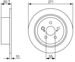 Bosch tömör féktárcsa Ø271mm 0 986 479 613