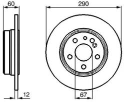 Bosch tömör féktárcsa Ø290mm 0 986 478 607