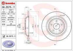 BREMBO féktárcsa 08. D575.11