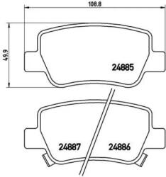 BREMBO fékbetét készlet, tárcsafék P83 112