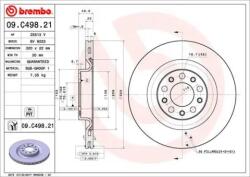 BREMBO Féktárcsa szellőző Ø320mm 09. C498.21