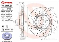 BREMBO féktárcsa 09. D411.33