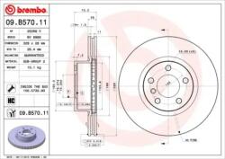 BREMBO Féktárcsa szellőző Ø328mm 09. B570.11