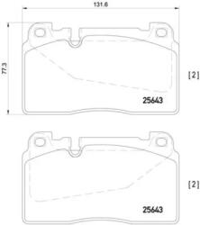 BREMBO fékbetét készlet, tárcsafék P85 123