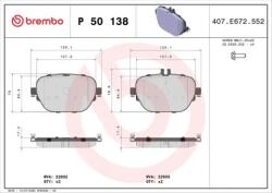 BREMBO fékbetét készlet P50 138