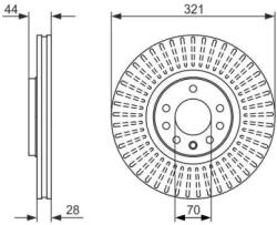 Bosch szellőző féktárcsa Ø321mm 0 986 479 571
