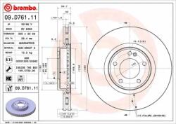 BREMBO féktárcsa 09. D761.11