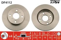 TRW szellőző féktárcsa Ø235mm DF4112