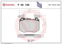 BREMBO fékbetét készlet P50 159