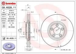 BREMBO Féktárcsa szellőző Ø320mm 09. A528.11
