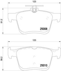 BREMBO fékbetét készlet P85 125