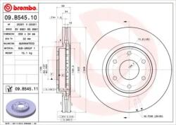 BREMBO Féktárcsa szellőző Ø358mm 09. B545.11