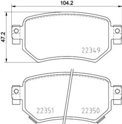 BREMBO fékbetét készlet, tárcsafék P49 059