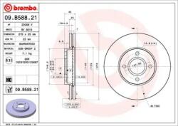 BREMBO Féktárcsa belső hűtéses Ø278mm 09. B588.21
